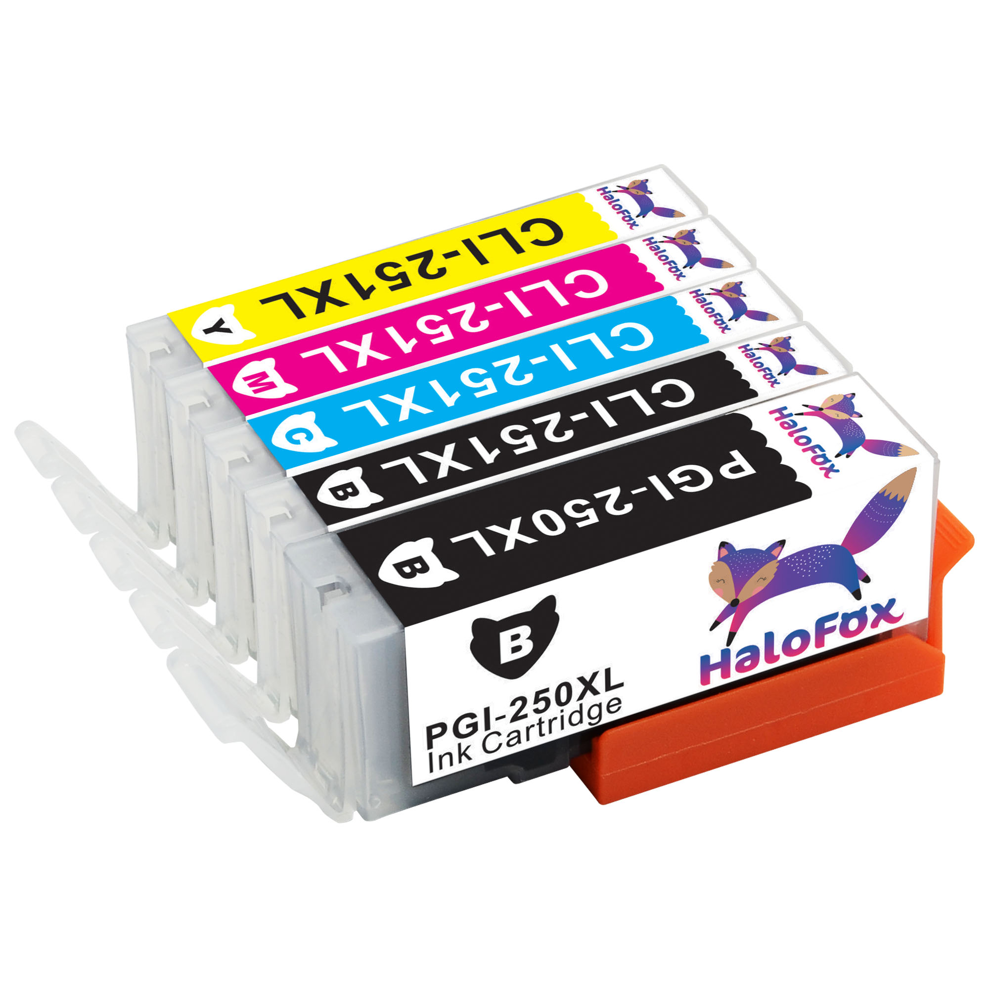 5PK Ink Cartridges PGI-250XL CLI-251XL Compatible for Canon PIXMA mx922 mg7520 (No Gray)